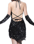 Sequin Tassel Dress Costume (Silver)