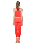 Red Crop Top and Leggings Set