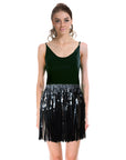 Black Tinsel Fringe Skirt
