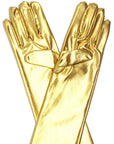 Long Metallic Glove (Gold)