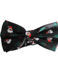Christmas Bow Tie (Black with Santa and Tree)