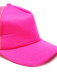 Fluro Pink Half Mesh Baseball Cap