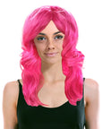 Wavy Curly Wig (Pink)