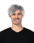 Men's Two Tone Wig (Grey White)