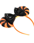 Halloween Swirl Sequin Bow Headband