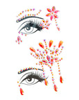 Side Face Diamonte Stickers