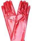 Long Metallic Glove (Red)