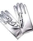 Short Metallic Glove (Silver)