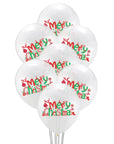 Merry Christmas Balloons (White)