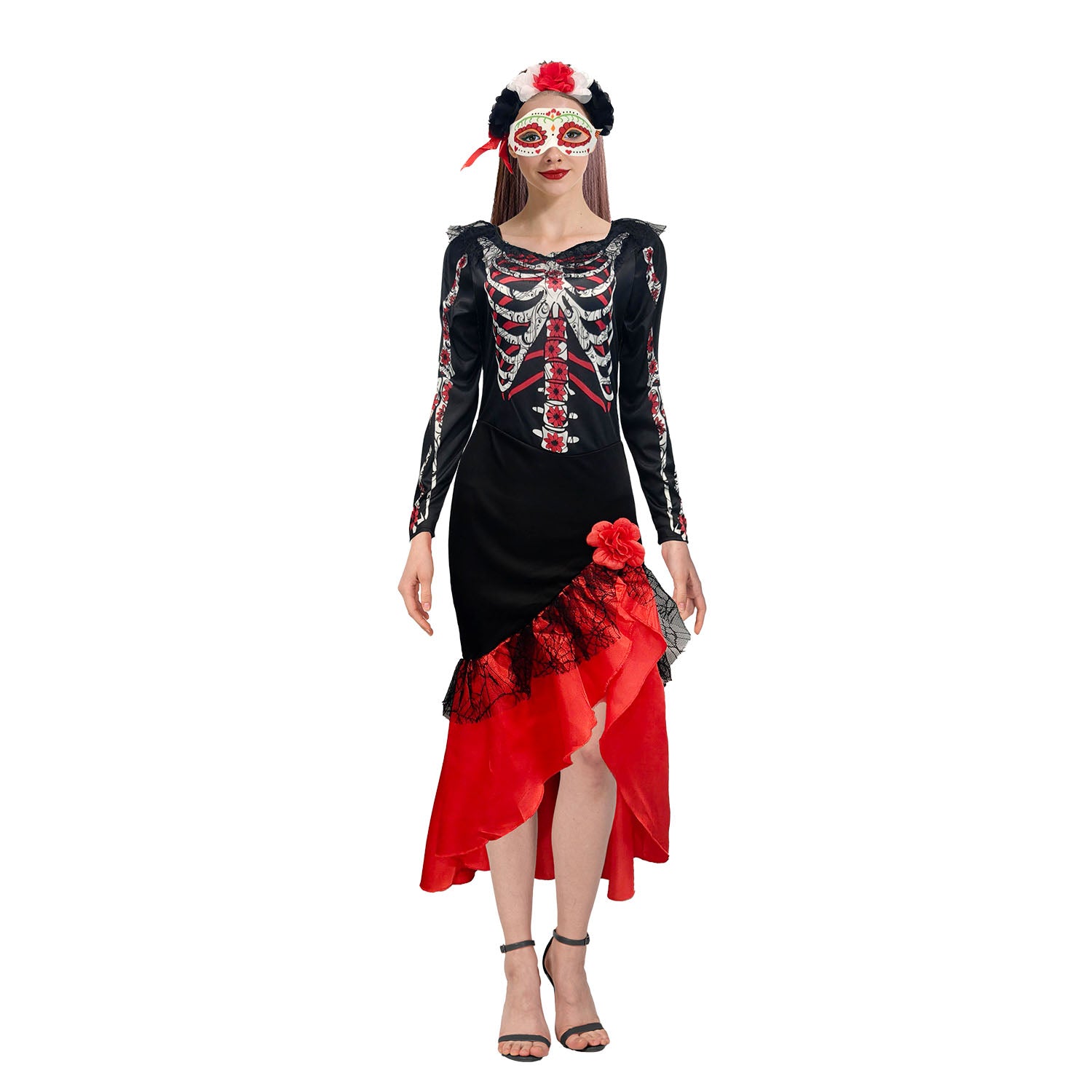 Adult Spanish Señora Skeleton Costume