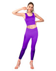 Purple Crop Top and Leggings Set