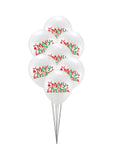 Merry Christmas Balloons (White)