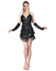 Sequin Tassel Dress Costume (Black)