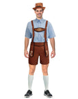 Adult Oktoberfest Beer Man Costume (Blue Brown)