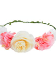 Rose Flower Headband (Pink/White)