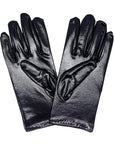 Short Metallic Glove (Black)