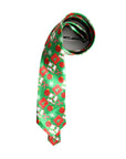 Christmas Long Tie (Green Festive Pattern)