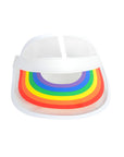 Rainbow Perspex Visor White Rim (Clear)