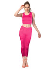 Pink Crop Top and Leggings Set