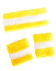 Striped Sweatband & Wristband Set (Yellow)