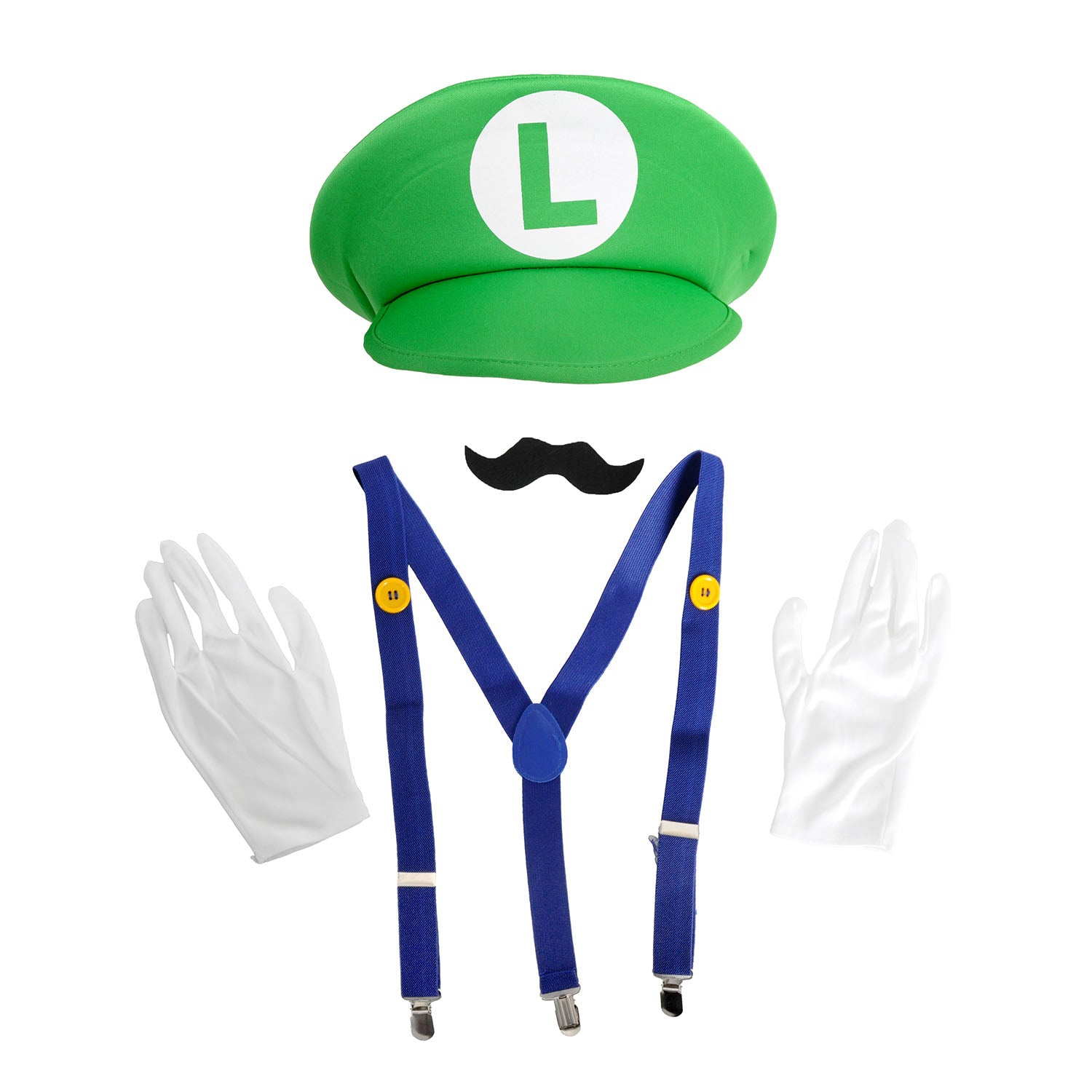 Adult Green Plumber Costume Kit (4pcs Set)