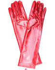 Long Metallic Glove (Red)