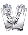 Short Metallic Glove (Silver)