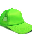 Fluro Green Half Mesh Baseball Cap