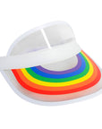 Rainbow Perspex Visor White Rim (Clear)