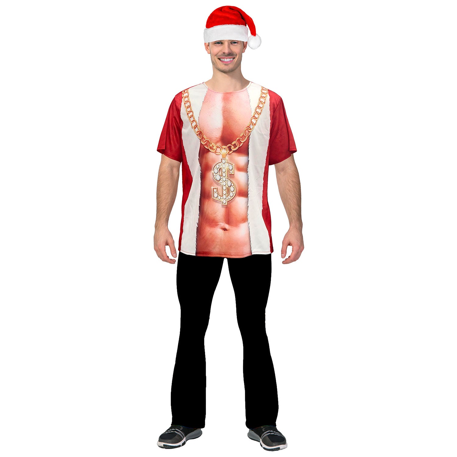Adult Santa Bling Rapper T-shirt