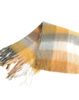 Chunky Check Winter Scarf (Brown)
