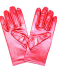 Short Metallic Glove (Red)