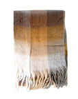 Chunky Check Winter Scarf (Brown)