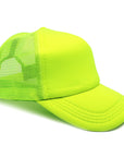 Fluro Yellow Half Mesh Baseball Cap