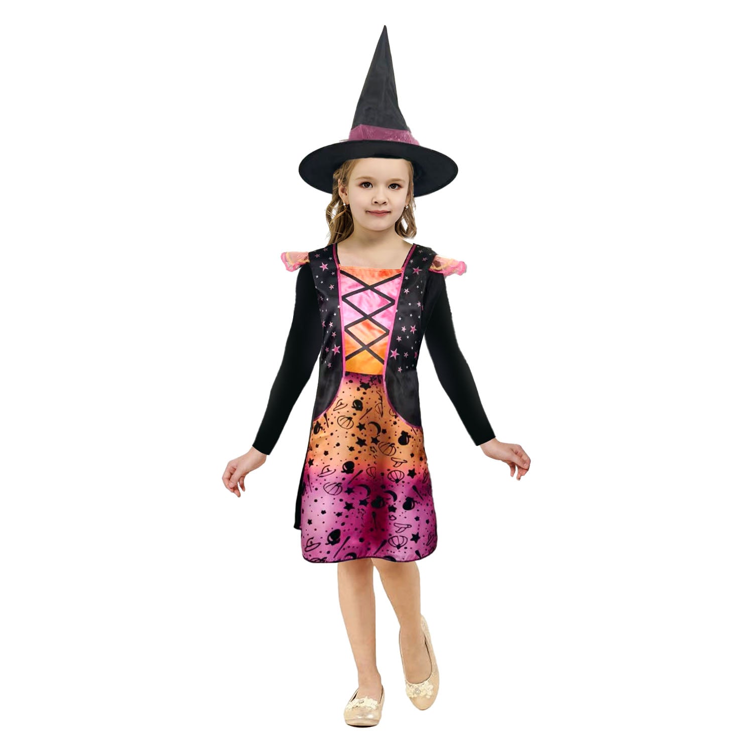 Children Pink Witch Costume