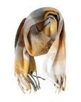 Chunky Check Winter Scarf (Brown)
