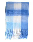 Chunky Check Winter Scarf (Blue)