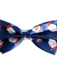 Christmas Bow Tie (Blue with Santa and Reindeer)