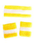Striped Sweatband & Wristband Set (Yellow)