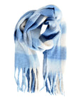 Chunky Check Winter Scarf (Blue)