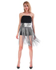 Sequin Belt with Fringe Skirt (Silver)