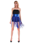 Sequin Belt with Fringe Skirt (Blue)