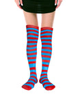 Over Knee Socks (Red/Blue Stripe)