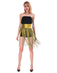 Sequin Belt with Fringe Skirt (Gold)