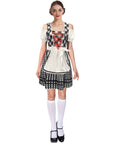 Adult Black Checkered Beer Girl Costume
