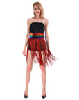 Sequin Belt with Fringe Skirt (Rainbow)