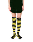 Over Knee Socks (Yellow/Black Stripe)