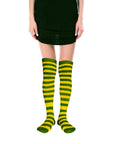 Over Knee Socks (Yellow/Green Stripe)