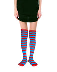 Over Knee Socks (Red/Blue Stripe)