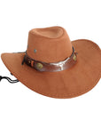 Light Brown Deluxe Cowboy Hat with Bull Band
